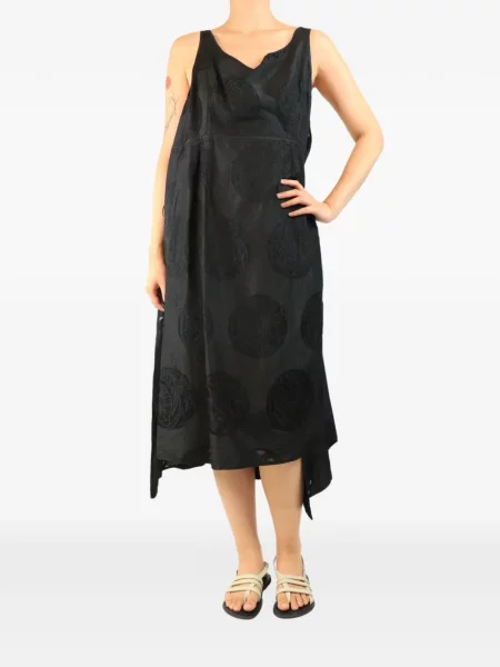 Rochie midi Dosa cu buline negru