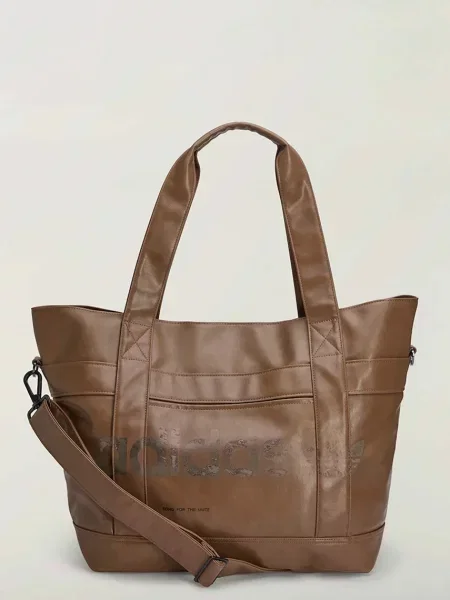 Adidas Originals Bag x SFTM torebka tote z imitacji skóry brązowa