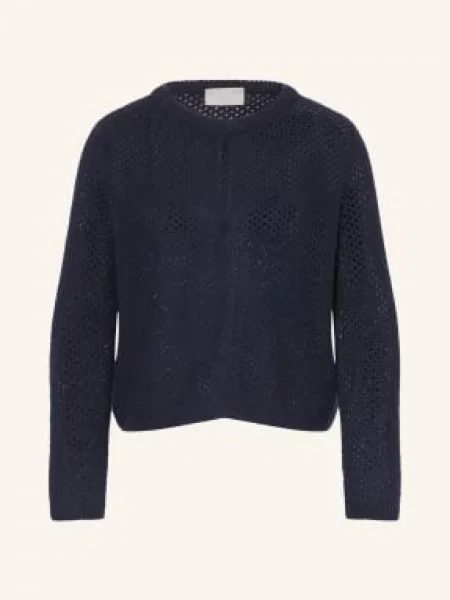 Hemisphere Sweter Z Kaszmiru I Błyszczącej Przędzy blau granatowy