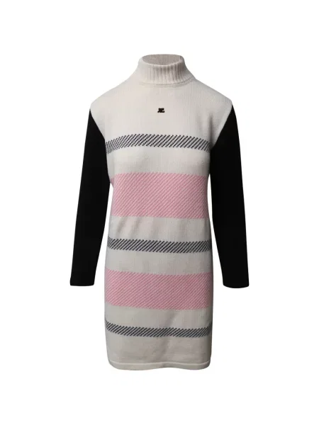 Rochie Courreges în carouri tricotate