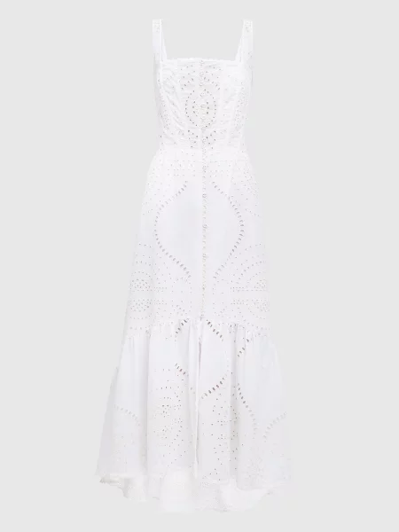 Сукня Greba з льоном з вишивкою Charo Ruiz біла