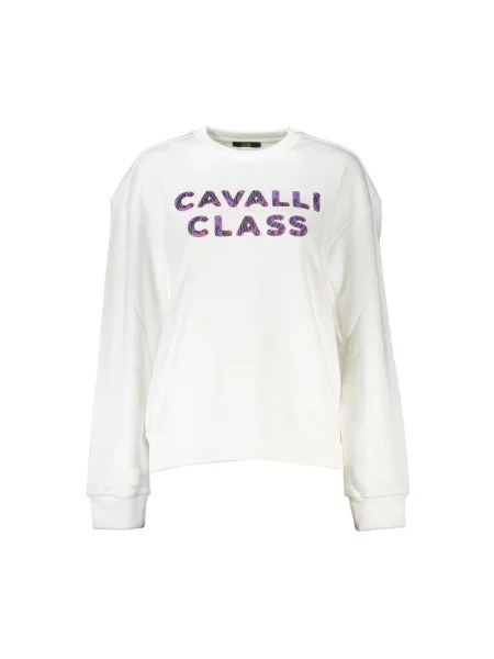 Bluza Cavalli Class z długim rękawem biała