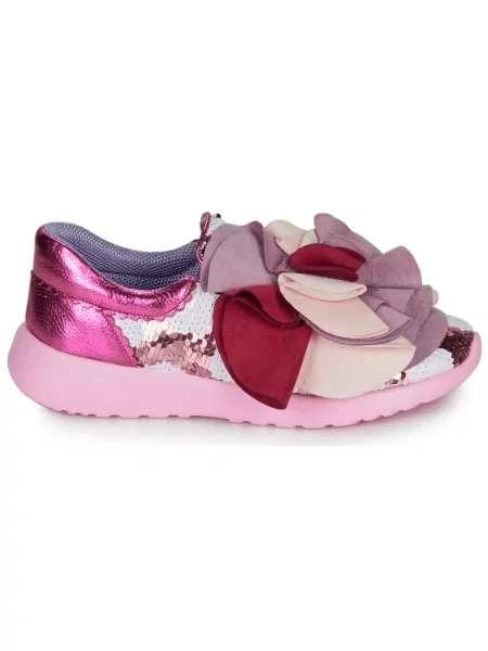 Pantofi Irregular Choice cu volane roz