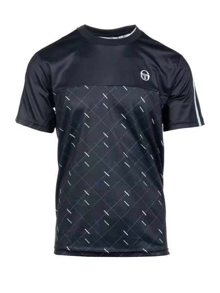 Sergio Tacchini Tricou funcțional Scotland albastru / negru alb