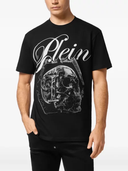 Tricou Philipp Plein cu imagine negru