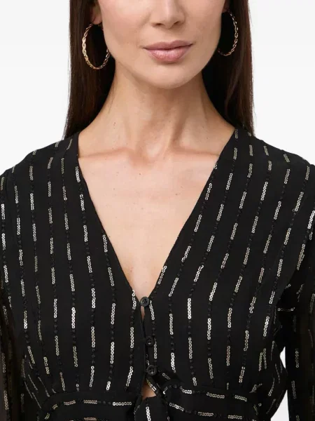Bluză Twinset cu legături negru