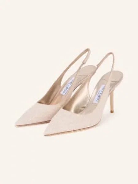 Jimmy Choo Czółenka Na Rzemieniu Love gold