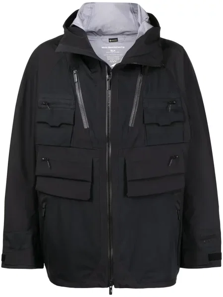 Geacă White Mountaineering cu glugă alb