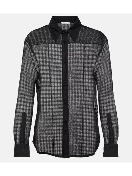 Cămașă Ami Paris din dantelă negru