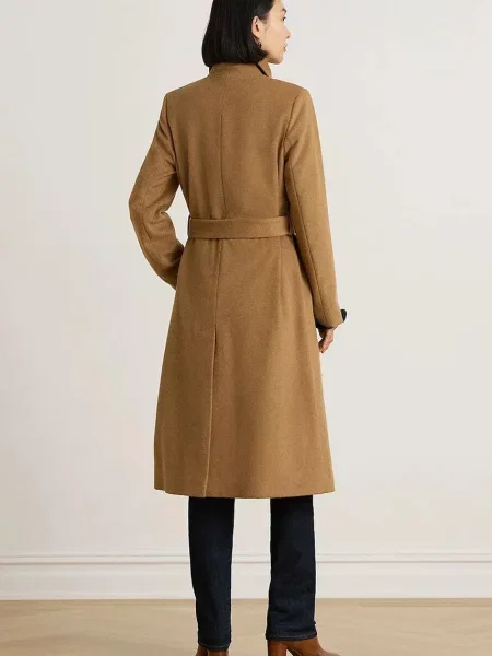 Lauren Ralph Lauren plašč z volno rjava