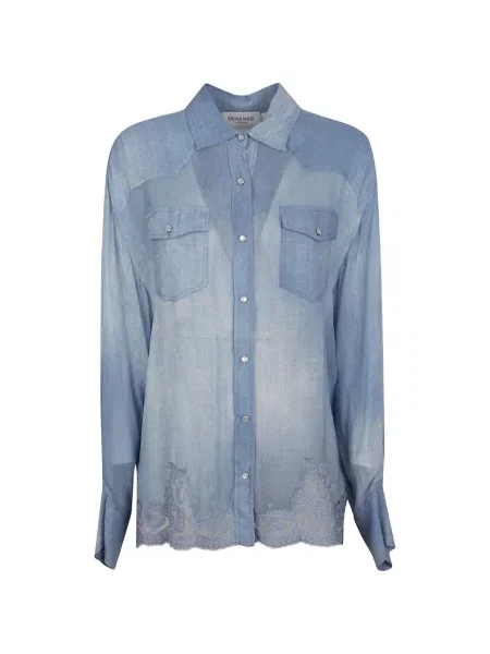 Košulja Ermanno Scervino s čipkom plava