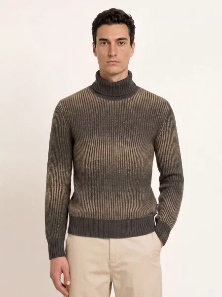 Marc O'Polo sweter z dodatkiem wełny zielony
