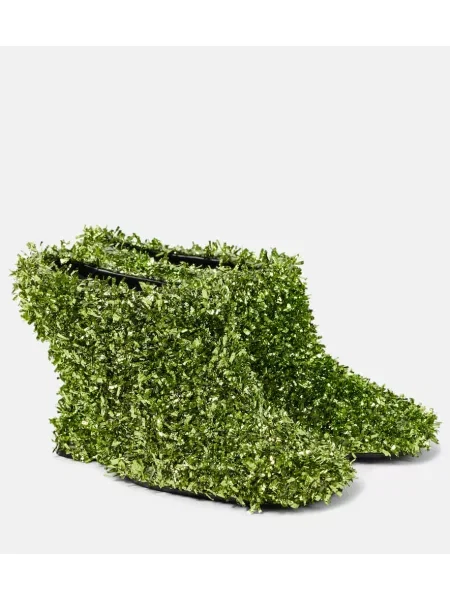 Mules Dries Van Noten s polno peto zelena