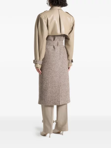 Trenci Manière De Voir din piele cu model herringbone
