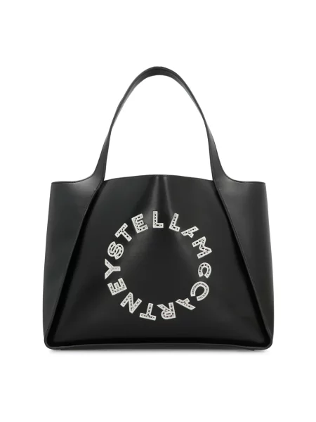 Shopperka Stella Mccartney z logo czarna