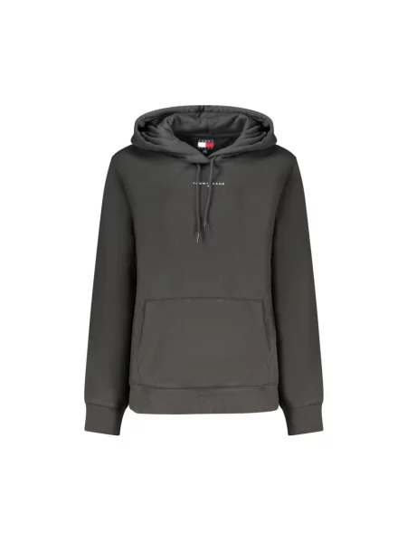 Bluza z kapturem Tommy Hilfiger z kapturem z długim rękawem czarna