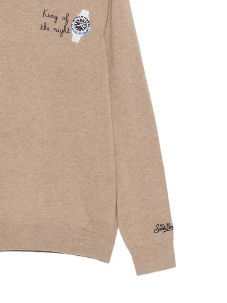 Pulover Mc2 Saint Barth cu broderie cu decolteu rotund