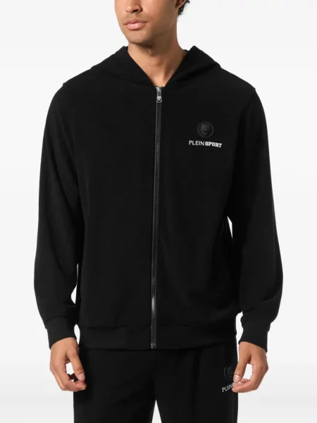 Hoodie Plein Sport με κέντημα μαύρο