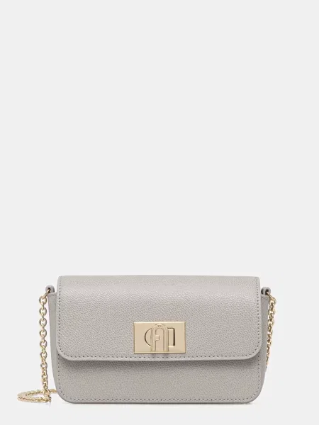 Furla geantă crossbody pentru femei din piele gri