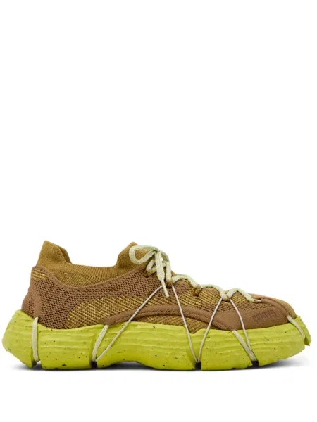 Sneakerși Camper cu șireturi din dantelă chunky maro