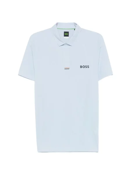 Tricou polo Boss cu imagine albastru