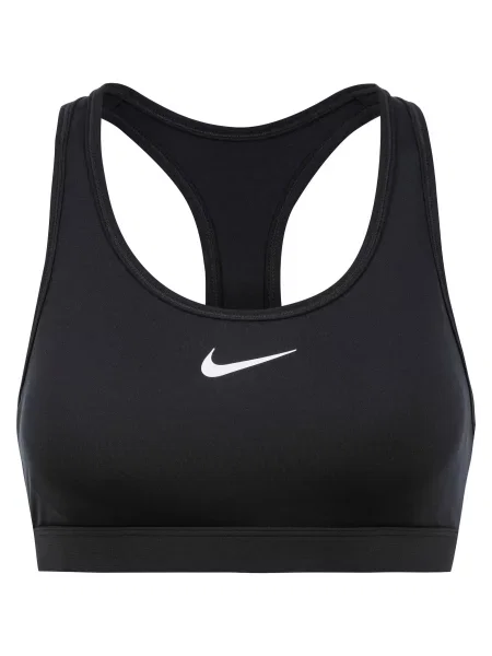 NIKE Sutien sport SWOOSH negru alb