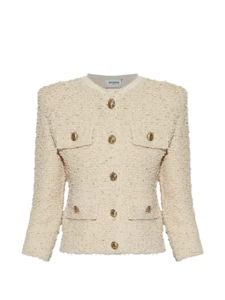 Περικομμένο μπουφάν Balmain μπεζ