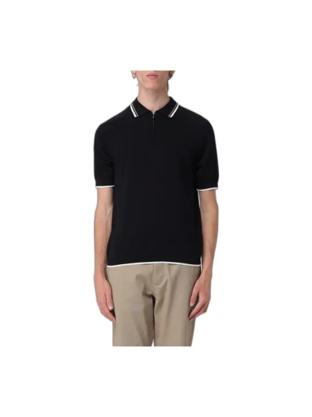 Dzianinowa koszulka polo Armani Exchange czarna
