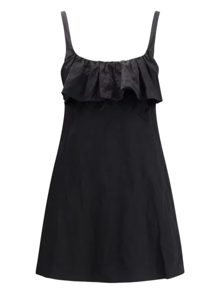 Rochie mini Chloé cu volane cu spatele deschis de costum negru
