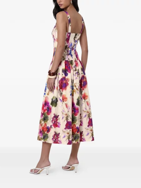 Rochie midi Nicholas cu model floral cu imagine