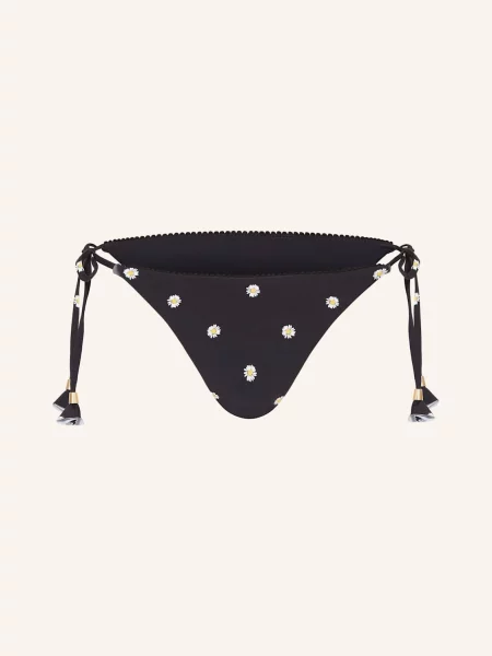 Seafolly Dół Od Bikini Trójkątnego Daisychain schwarz biały