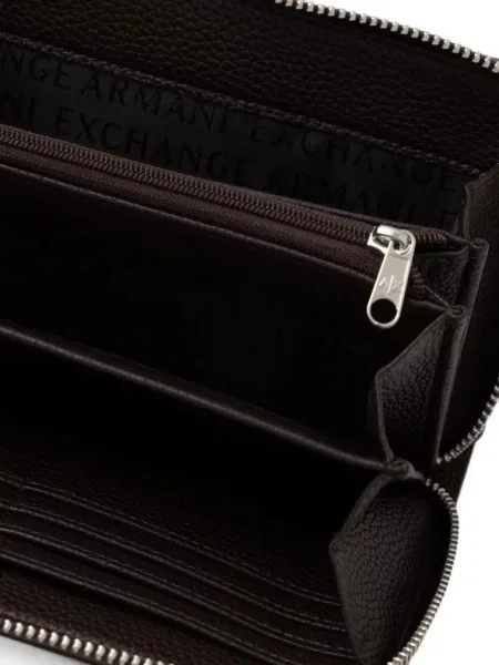 Portofel Armani Exchange cu autograf maro