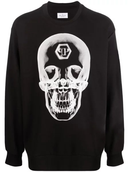 Hanorac Philipp Plein cu imagine negru