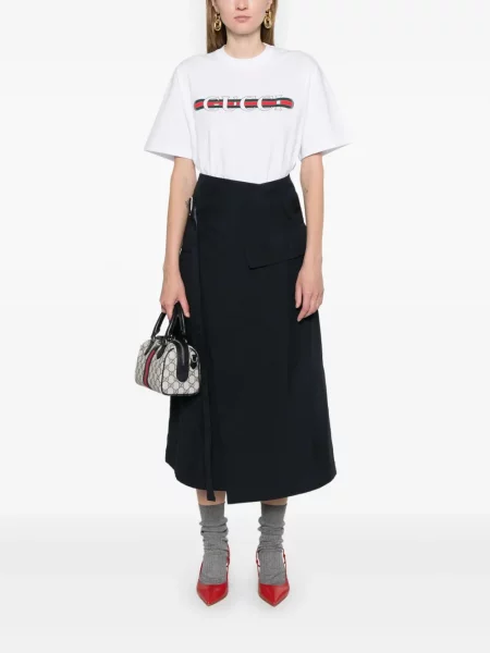 Tricou Gucci cu imagine alb