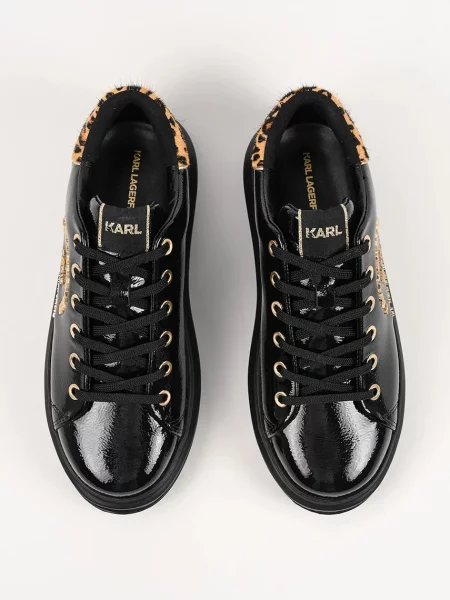 Кожаные кроссовки Karl Lagerfeld черные