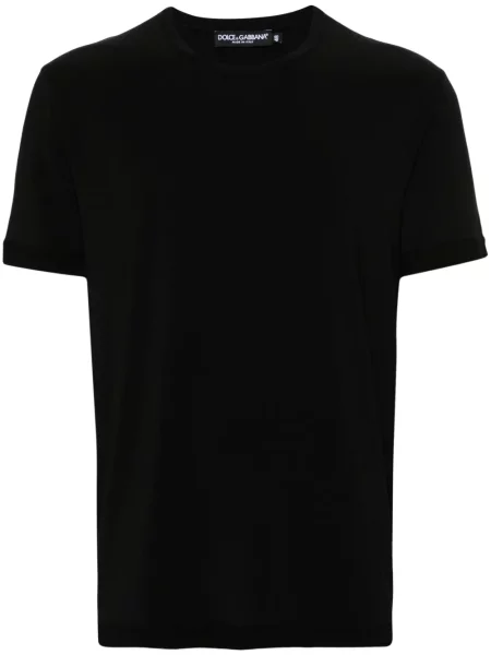 Tricou Dolce & Gabbana cu decolteu rotund scurt negru