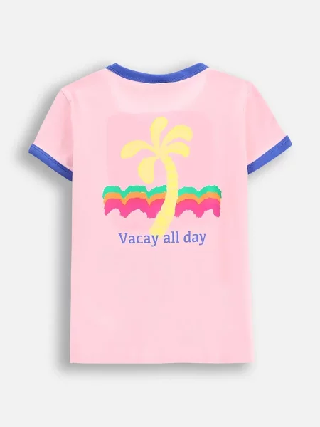 Coccodrillo tričko s bavlnou růžové