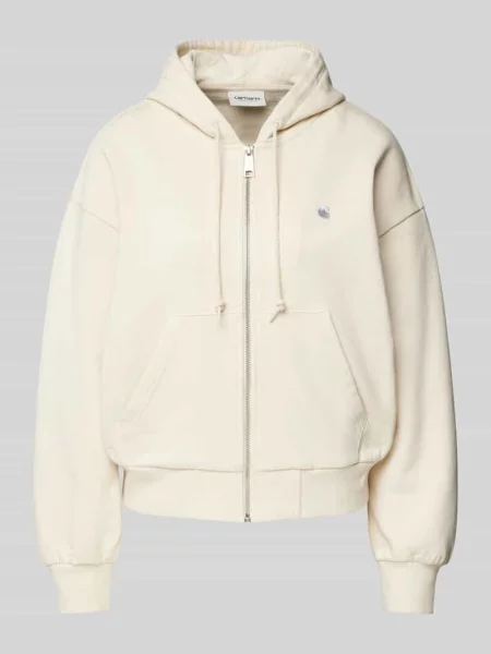 Bluza rozpinana z kieszenią kangurką Carhartt Work In Progress biała