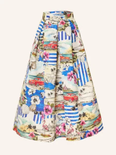 Lunatica Milano Spódnica Żakardowa blau biała