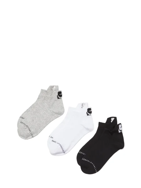 Karl Lagerfeld Șosete/tălpici 3 pack K/Kameo alb