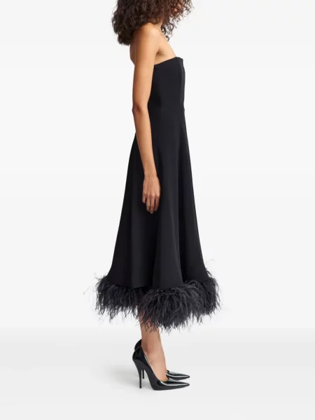 Rochie midi 16arlington cu pene negru