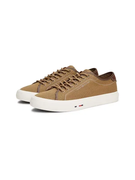 Tenisky Tommy Hilfiger TH HI VULC STREET CANVAS hnedá