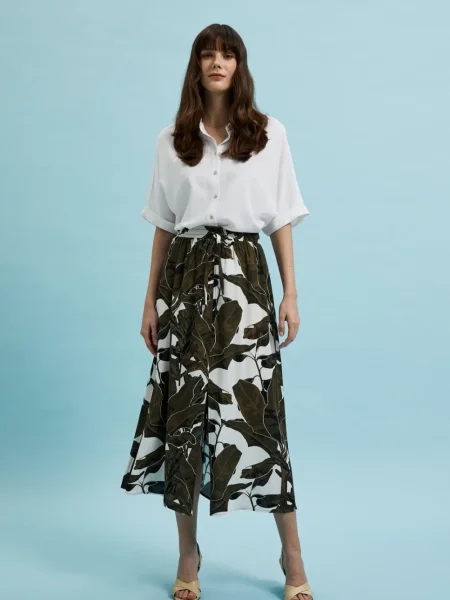 Fustă midi Moodo până la genunchi alb