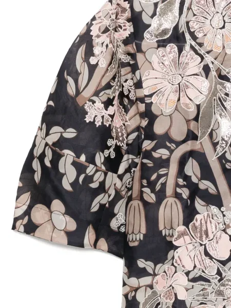 Bluză Biyan cu model floral cu imagine albastru