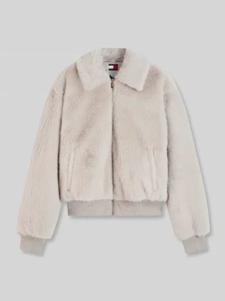 Kurtka z pluszu z zamkiem błyskawicznym Tommy Jeans