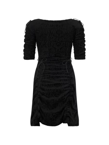 Rochie mini Moschino cu volane din dantelă negru