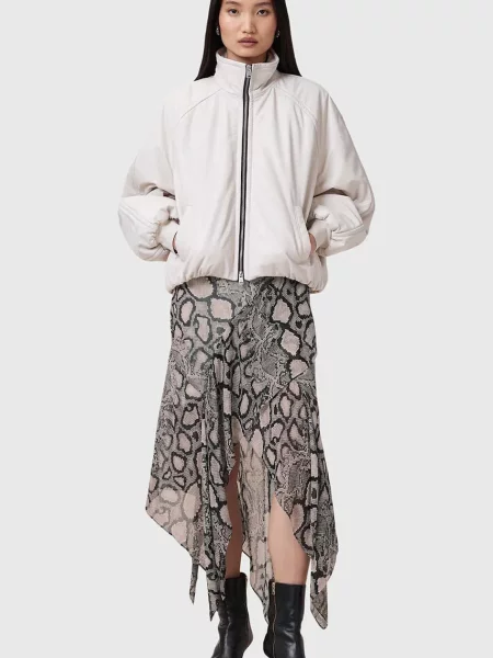 Fustă midi Allsaints până la genunchi