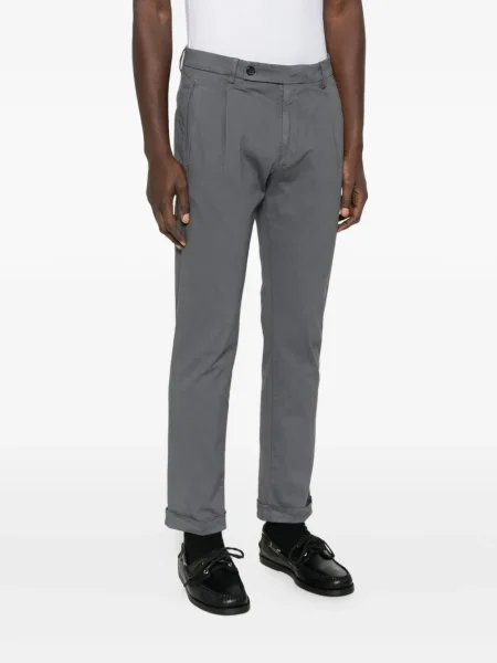 Pantaloni Berwich plisate gri