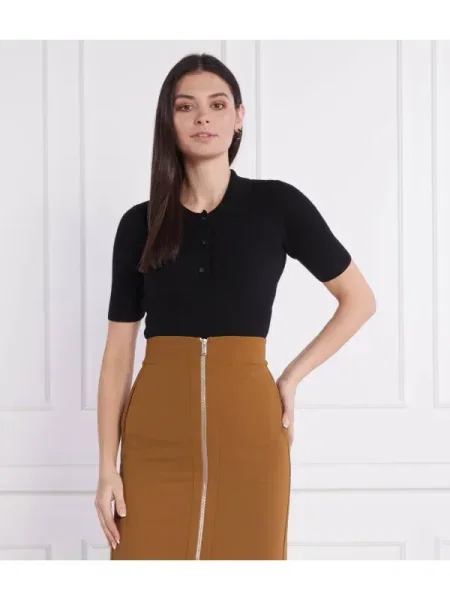 Trussardi De lână polo cu adaos de cașmir negru