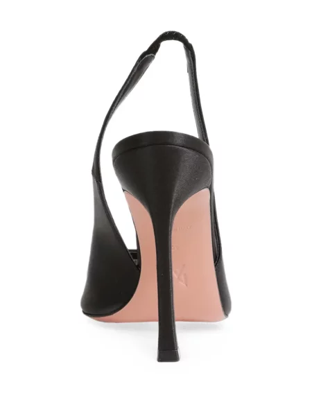 Pantofi cu toc Amina Muaddi slingback negru